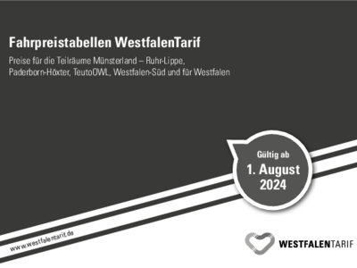 Preistabelle vom WestfalenTarif